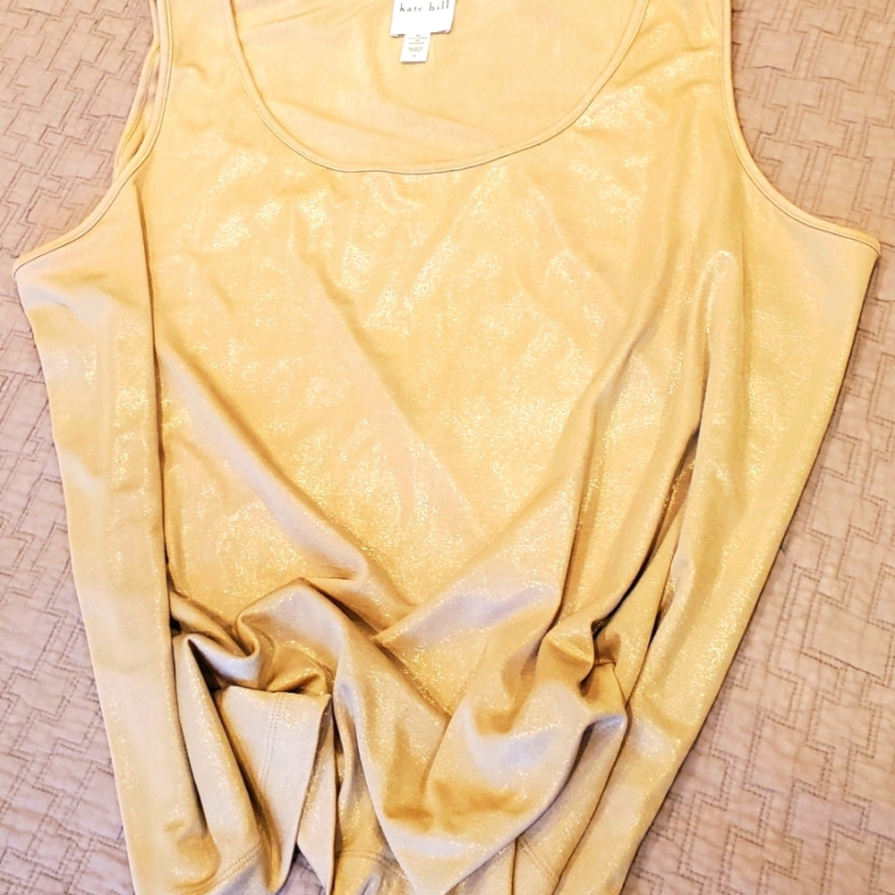 Kate Hill Gold Metalic Tank